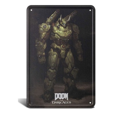 DOOM THE DARK AGES ATLAN TARGA METALLO 30X20CM DEVPLUS