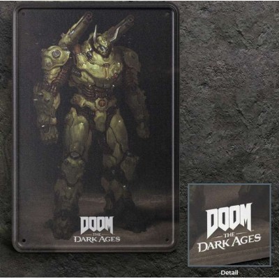 DEVPLUS DOOM THE DARK AGES ATLAN METAL TIN SIGN 30X20CM