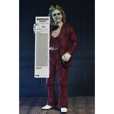 NECA BEETLEJUICE BEETLEJUICE ULTIMATE RED TUXEDO BETTLEJUICE PVC ACTION FIGURE