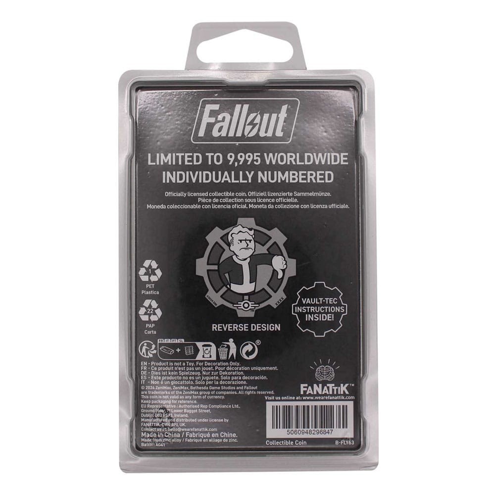 FALLOUT DECISION COIN BLACK AND WHITE LIMITED EDITION MONETA FANATTIK