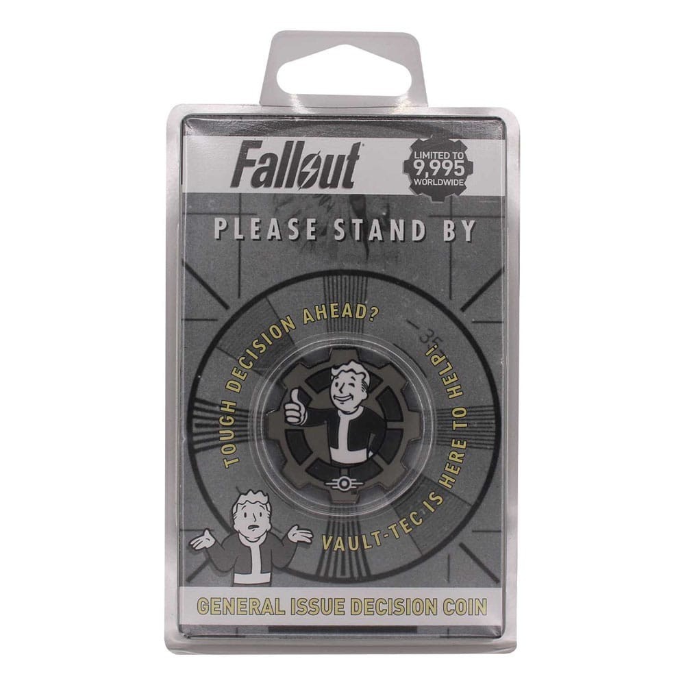 FALLOUT DECISION COIN BLACK AND WHITE LIMITED EDITION MONETA FANATTIK
