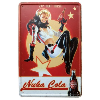 FALLOUT NUKA COLA ZAP THAT THIRST GIRL TARGA IN LATTA 21X30CM DEVPLUS
