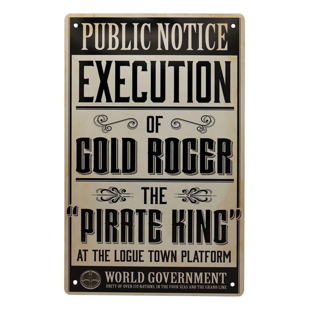 ONE PIECE NETFLIX SET 3X TARGHE IN LATTA 18X28CM FANATTIK