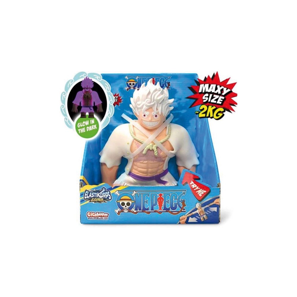 CICABOOM ONE PIECE LUFFY GEAR 5 ELASTIKORPS FIGHTER GLOW IN THE DARK FIGURE