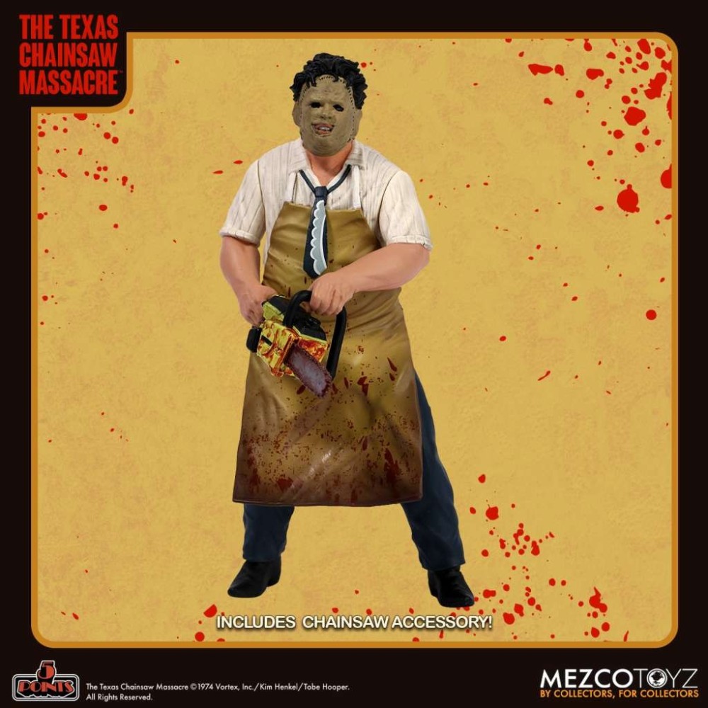 THE TEXAS CHAINSAW MASSACRE 5 POINTS LEATHERFACE ACTION FIGURE MEZCO TOYS