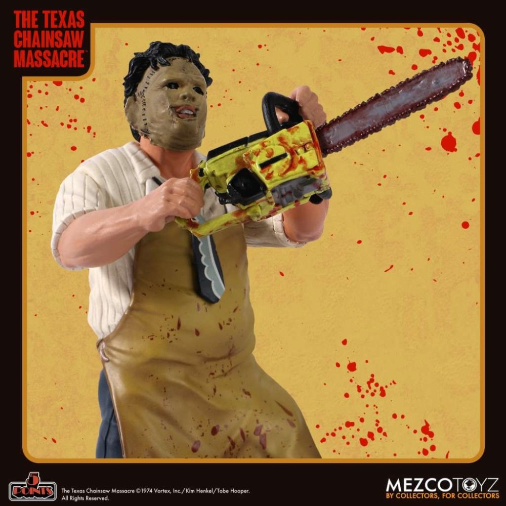THE TEXAS CHAINSAW MASSACRE 5 POINTS LEATHERFACE ACTION FIGURE MEZCO TOYS