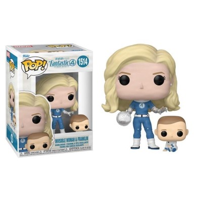 FUNKO POP! FANTASTICI QUATTRO INVISIBLE WOMAN & FRANKLIN BOBBLE HEAD FIGURE FUNKO