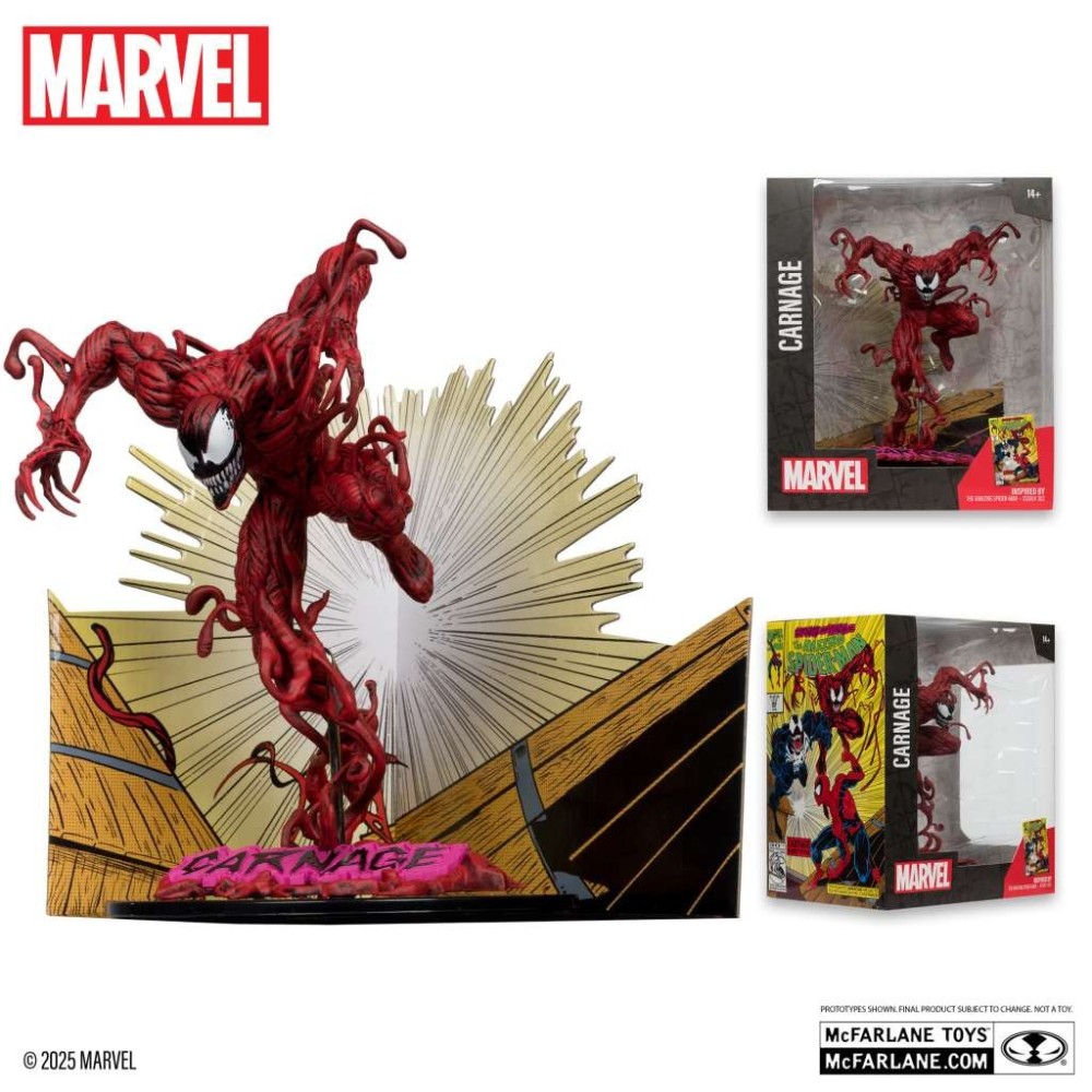 MC FARLANE MARVEL COLLECTION PVC STATUE CARNAGE (AMAZING SPIDER-MAN 362) 1/10 STATUE PVC FIGURE