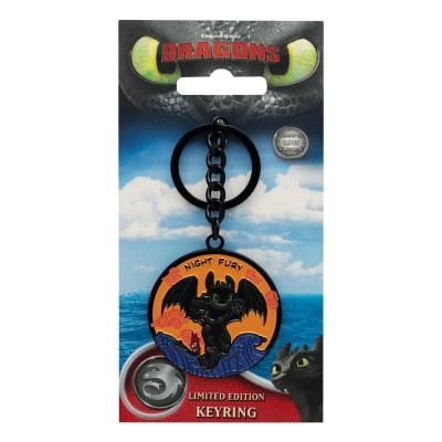 FANATTIK HOW TO TRAIN YOUR DRAGON NIGHT FURY METAL KEYCHAIN