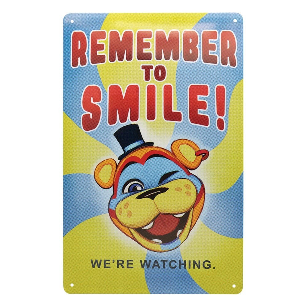 FIVE NIGHTS AT FREDDY'S REMEMBER TO SMILE TARGA IN LATTA 18X28CM FANATTIK