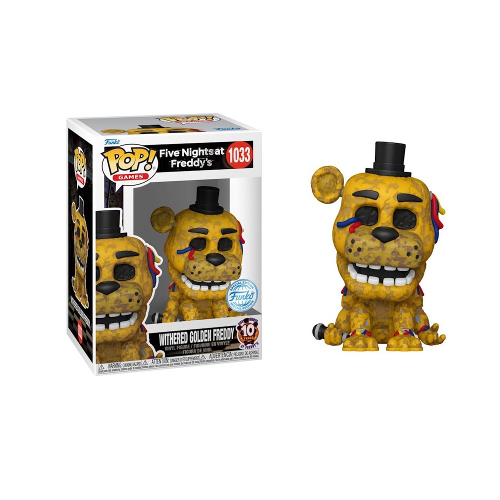 FUNKO POP! FIVE NIGHTS AT FREDDY'S WITHERED GOLDEN FREDDY BOBBLE HEAD KNOCKER FIGURE FUNKO