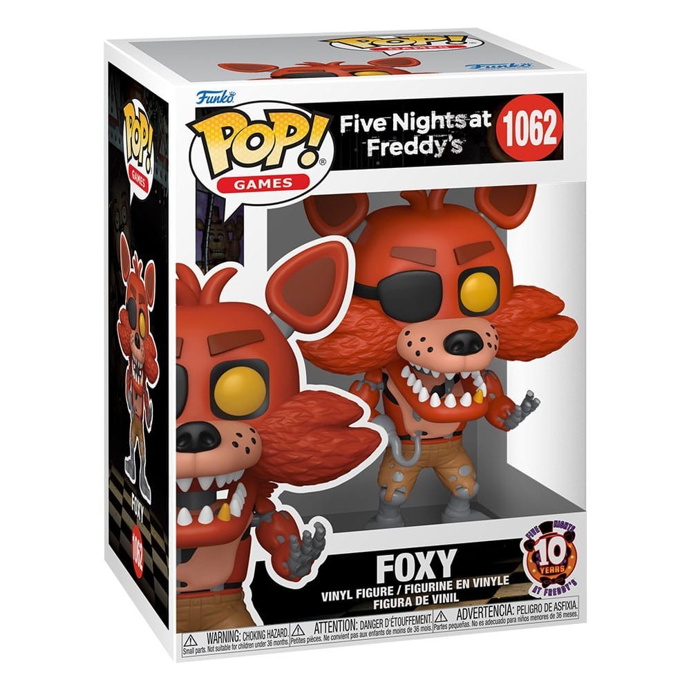 FUNKO POP! FIVE NIGHTS AT FREDDY'S FOXY 10 YEARS BOBBLE HEAD KNOCKER FIGURE FUNKO