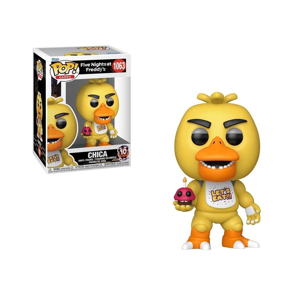 FUNKO POP! FIVE NIGHTS AT FREDDY'S CHICA 10 YEARS BOBBLE HEAD KNOCKER FIGURE FUNKO