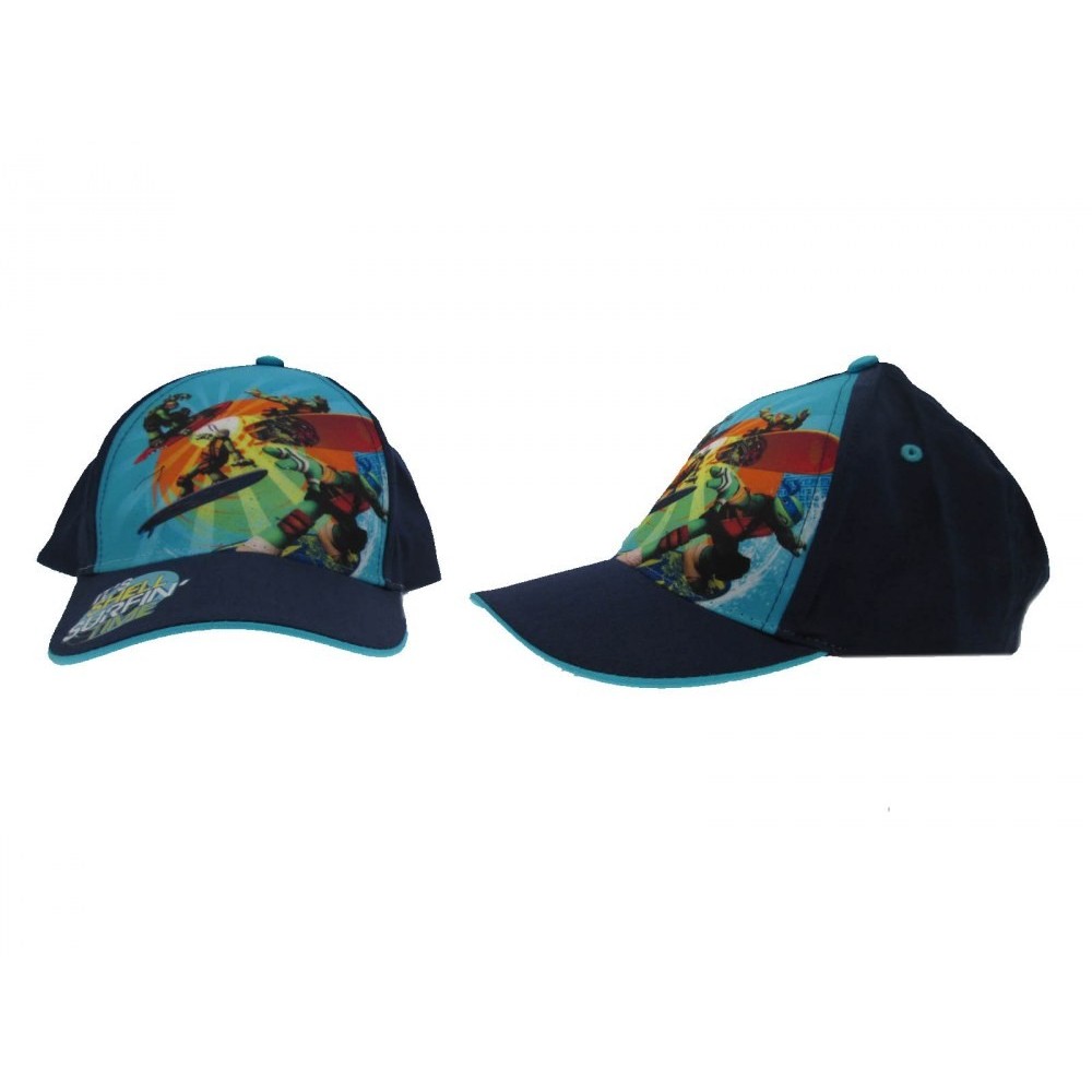 CAPPELLO BASEBALL CAP TMNT TARTARUGHE NINJA SURFIN BLU