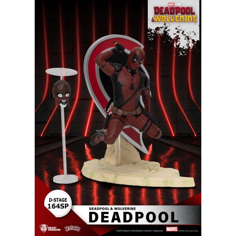 BEAST KINGDOM D-STAGE DEADPOOL & WOLVERINE DEADPOOL + HEADPOOL DIORAMA STATUE