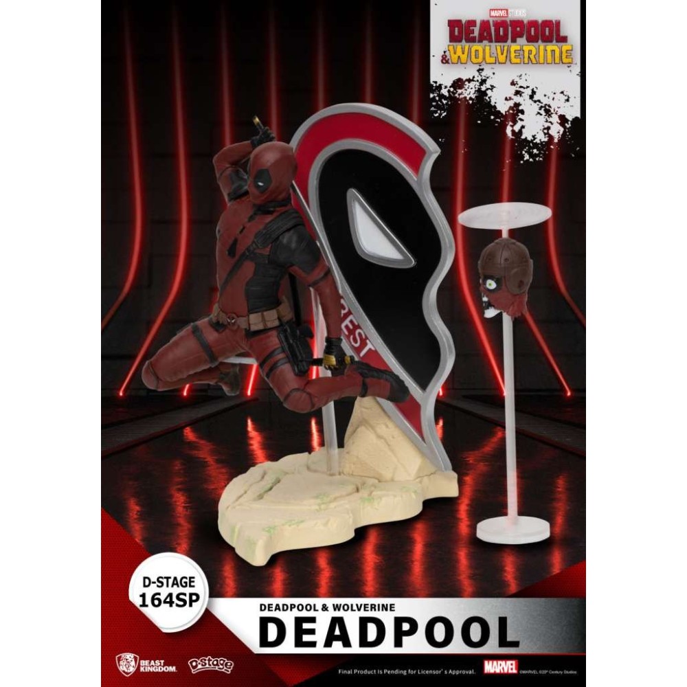D-STAGE DEADPOOL & WOLVERINE DEADPOOL + HEADPOOL STATUA FIGURE DIORAMA BEAST KINGDOM