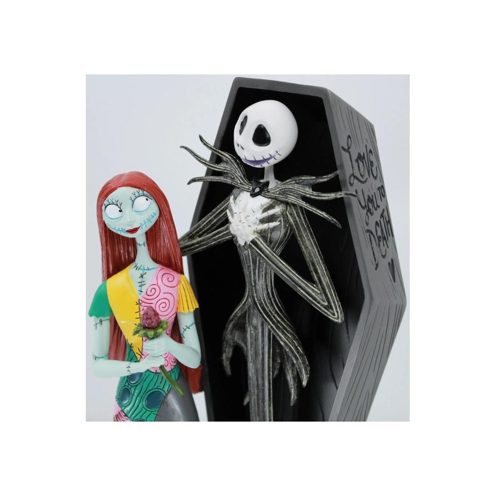 ENESCO THE NIGHTMARE BEFORE CHRISTMAS JACK AND SALLY COFFIN STATUE FIGURE
