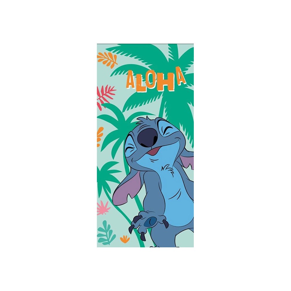 DISNEY STITCH ALOHA TELO ASCIUGAMANO 140X70CM AYMAX