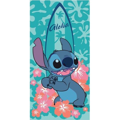 DISNEY STITCH ALOHA FLOWERS TELO ASCIUGAMANO 140X70CM AYMAX