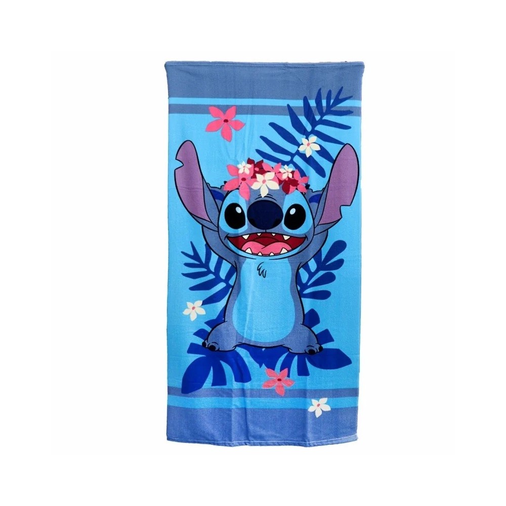 AYMAX DISNEY STITCH FLOWERS BEACH BATH TOWEL 140X70CM