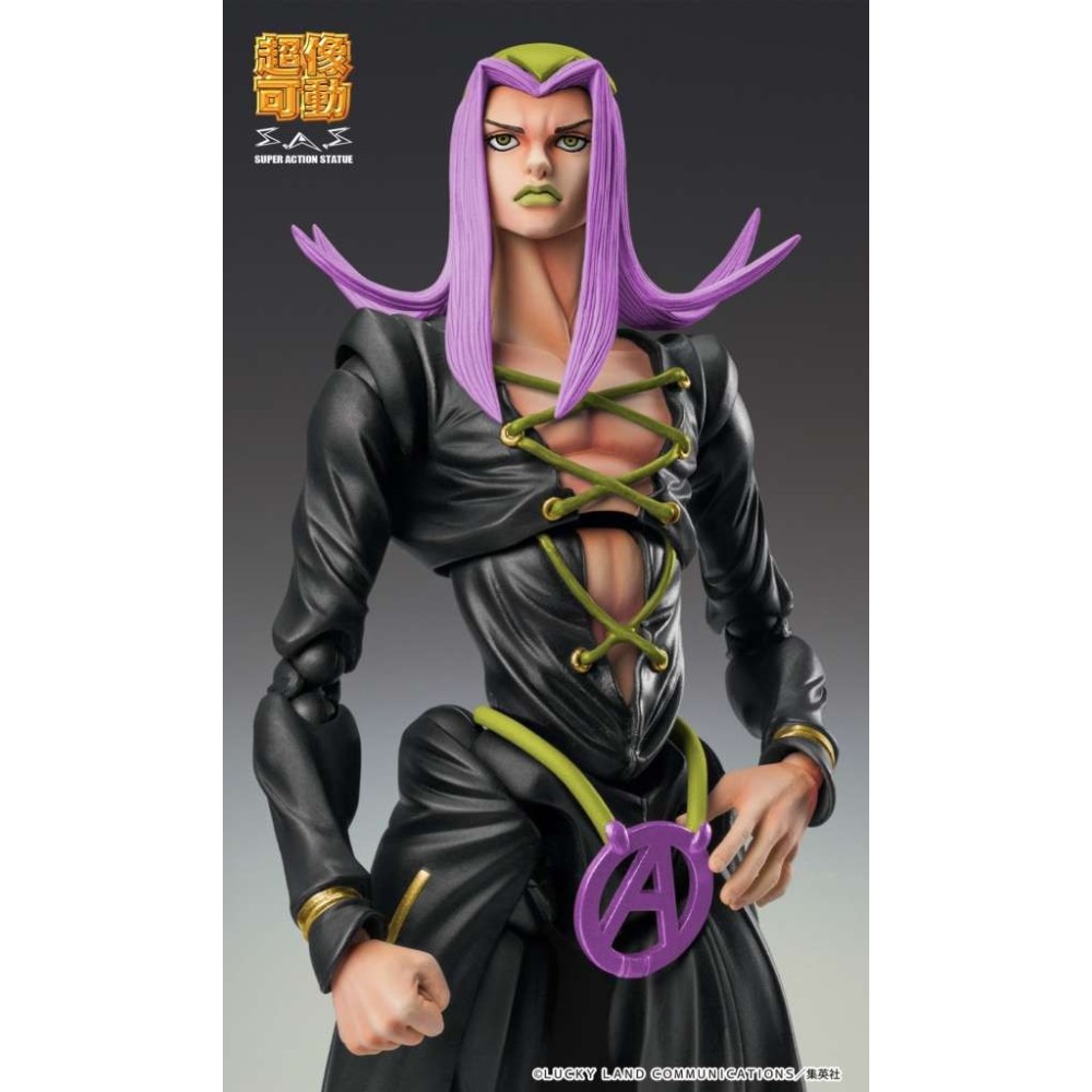 MEDICOS ENTERTAINMENT JOJO BIZARRE ADVENTURE LEONE ABBACCHIO BLACK VERSION CHOZOKADO PVC ACTION FIGURE