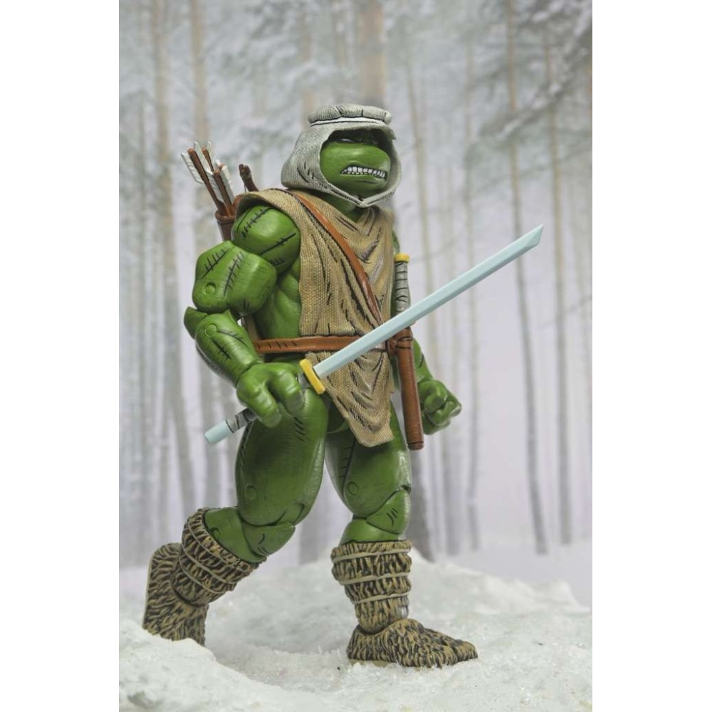 NECA TMNT NINJA TURTLES MIRAGE COMICS HUNTER LEONARDO PVC ACTION FIGURE