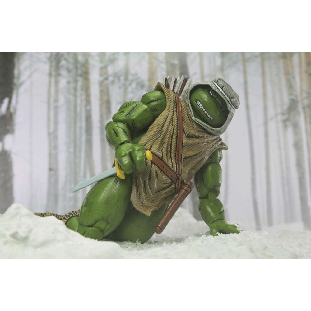 NECA TMNT NINJA TURTLES MIRAGE COMICS HUNTER LEONARDO PVC ACTION FIGURE