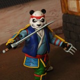 TEENAGE MUTANT NINJA TURTLES CARTOON PANDA KHAN ULTIMATE ACTION FIGURE NECA