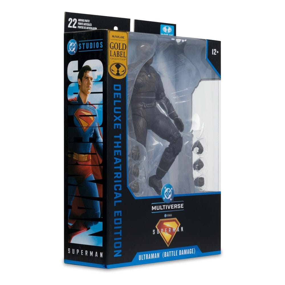 MC FARLANE DC MULTIVERSE SUPERMAN MOVIE 2025 ULTRAMAN BATTLE DAMAGE DELUXE GOLD LABEL ACTION FIGURE