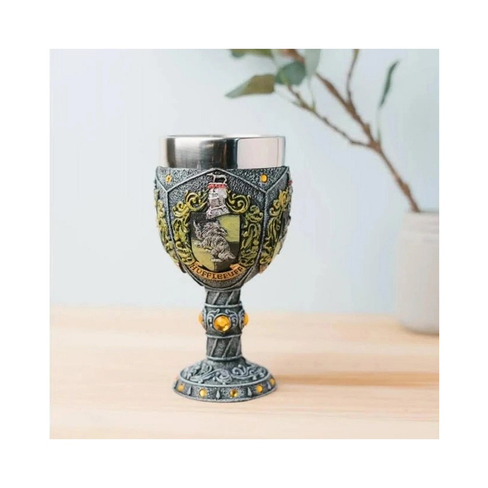 ENESCO HARRY POTTER TASSOROSSO HUFFLEPUFF LOGO GOBLET RESIN