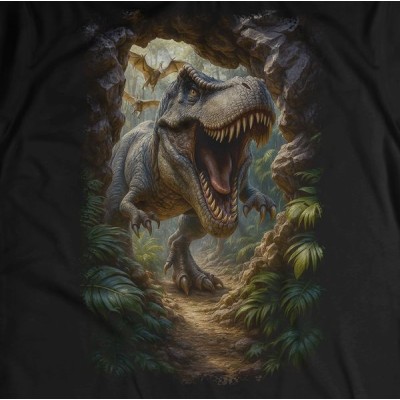MAGLIA T SHIRT BAMBINO DARK EMBER T-REX
