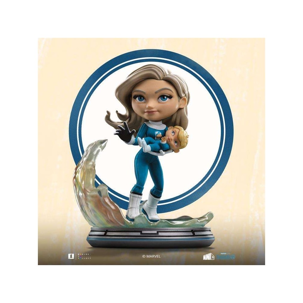 IRON STUDIOS FANTASTIC FOUR FIRST STEPS INVISIBLE WOMAN AND FRANKLIN MINICO PVC FIGURE STATUE