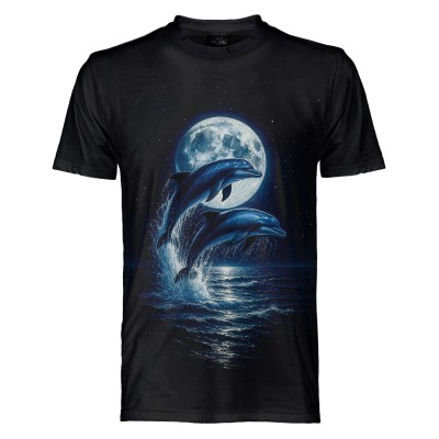 T SHIRT CHILDREN DARK EMBER DOLPHINS