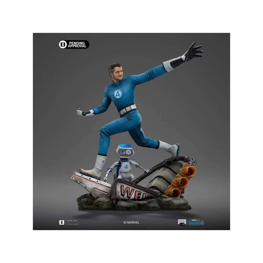 IRON STUDIOS FANTASTIC FOUR FIRST STEPS MISTER FANTASTIC & H.E.R.B.I.E. ART SCALE 1/10 STATUE