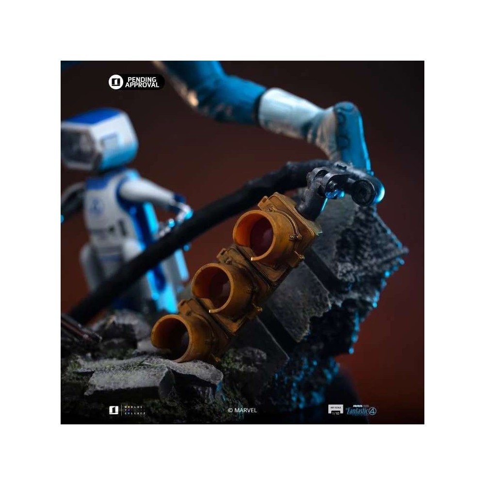 FANTASTIC FOUR FIRST STEPS MISTER FANTASTIC & H.E.R.B.I.E. ART SCALE STATUA IRON STUDIOS