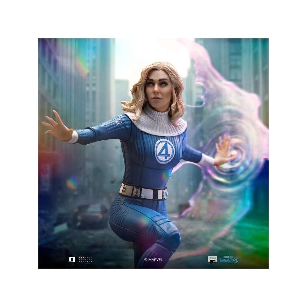 FANTASTIC FOUR FIRST STEPS INVISIBLE WOMAN & FRANKLIN ART SCALE STATUA IRON STUDIOS