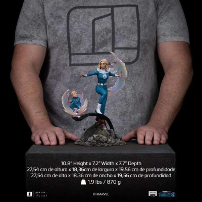 IRON STUDIOS FANTASTIC FOUR FIRST STEPS INVISIBLE WOMAN & FRANKLIN ART SCALE 1/10 STATUE