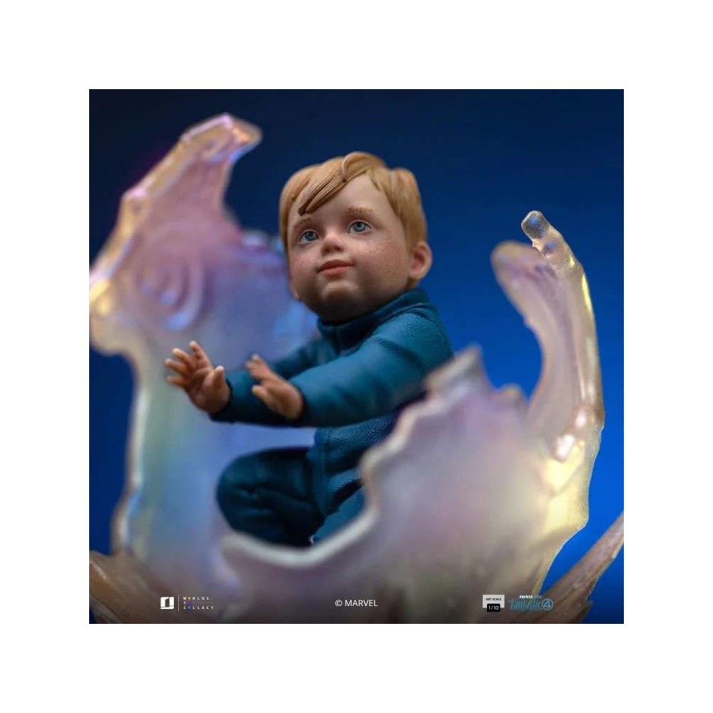 FANTASTIC FOUR FIRST STEPS INVISIBLE WOMAN & FRANKLIN ART SCALE STATUA IRON STUDIOS