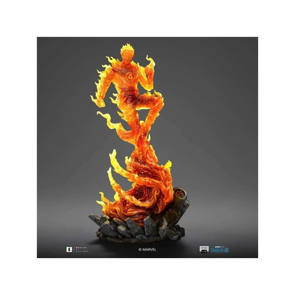 FANTASTIC FOUR FIRST STEPS HUMAN TORCH ART SCALE STATUA IRON STUDIOS