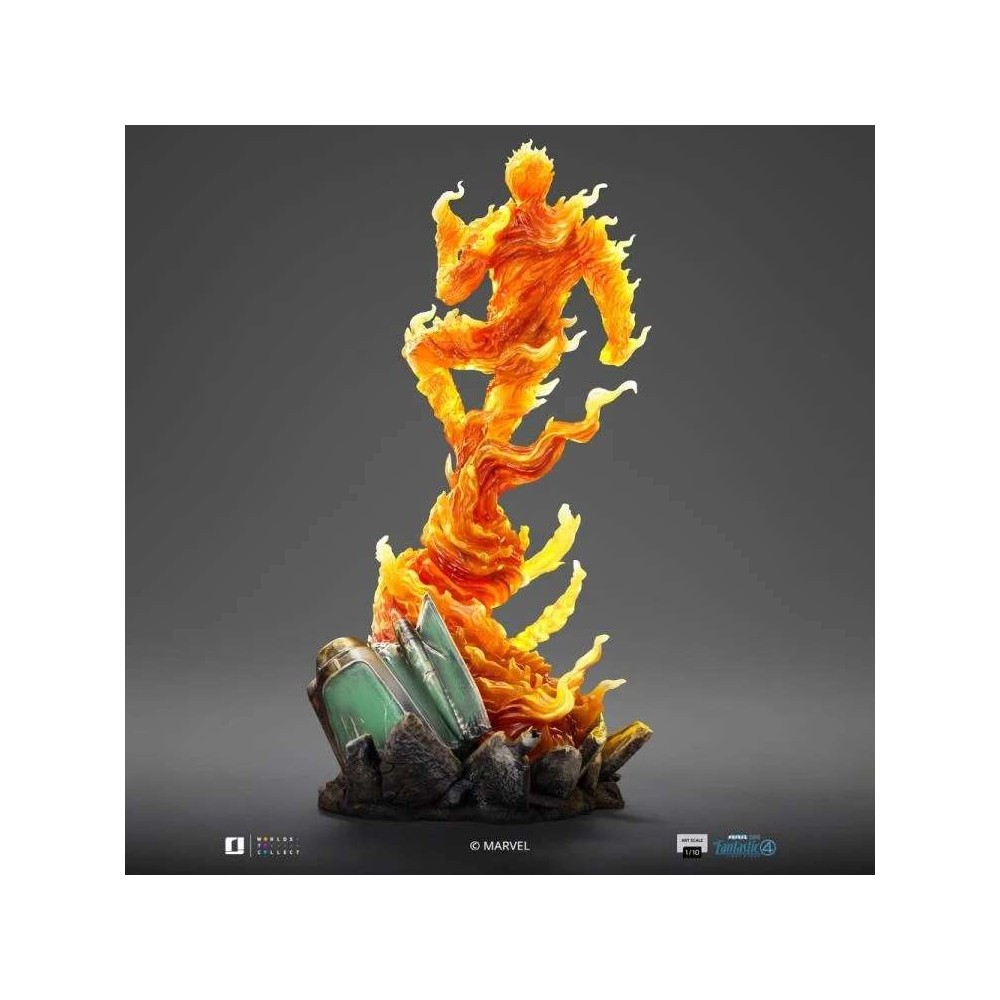 FANTASTIC FOUR FIRST STEPS HUMAN TORCH ART SCALE STATUA IRON STUDIOS