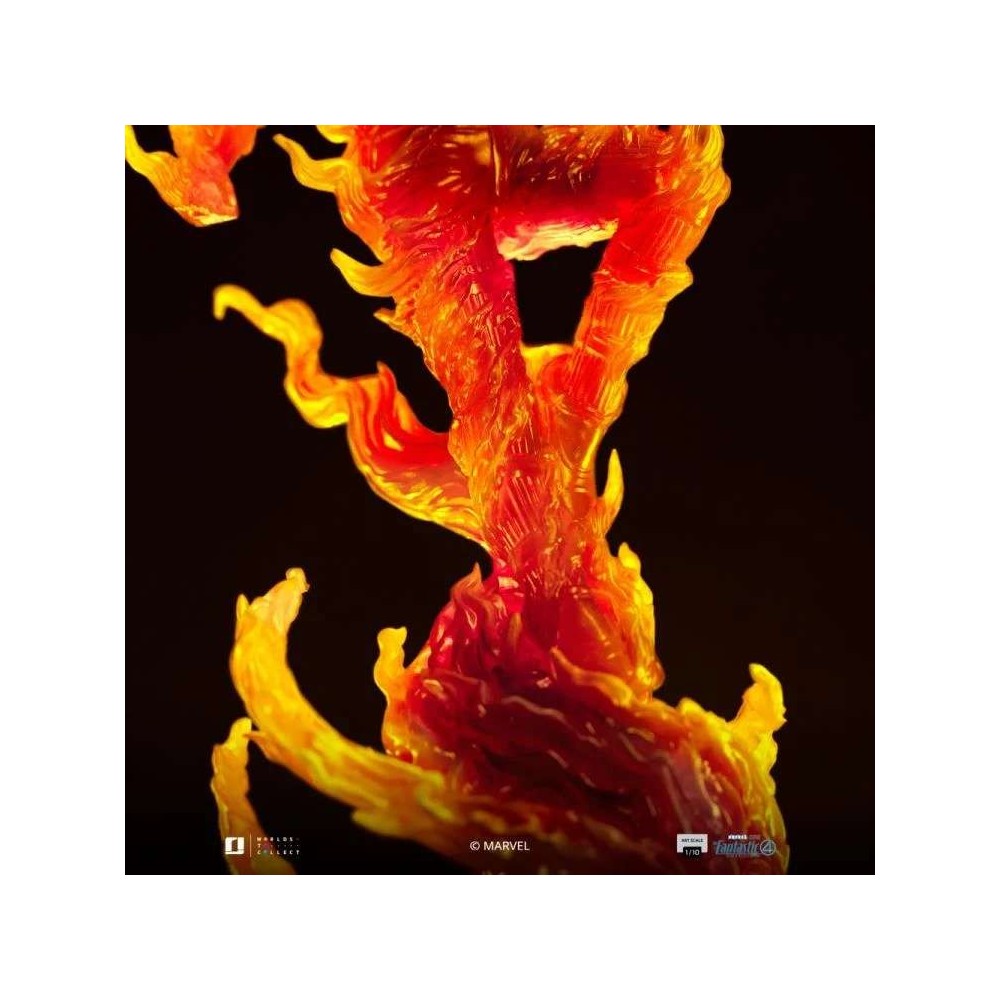 FANTASTIC FOUR FIRST STEPS HUMAN TORCH ART SCALE STATUA IRON STUDIOS