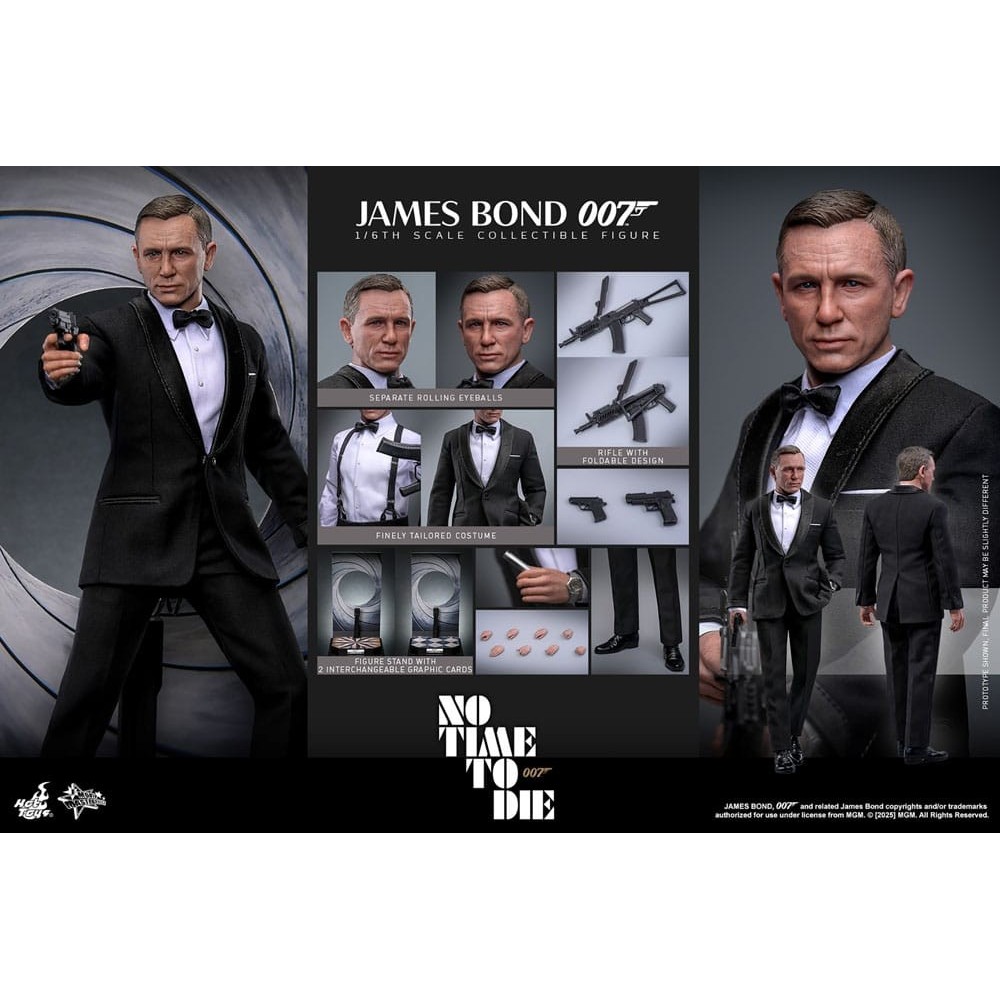 HOT TOYS 007 NO TIME TO DIE JAMES BOND MOVIE MASTERPIECE 30CM 1/6 ACTION FIGURE