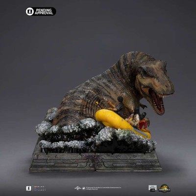 IRON STUDIOS JURASSIC WORLD REBIRTH T-REX RIVER SCENE DEMI ART SCALE 1/20 STATUE RESIN FIGURE
