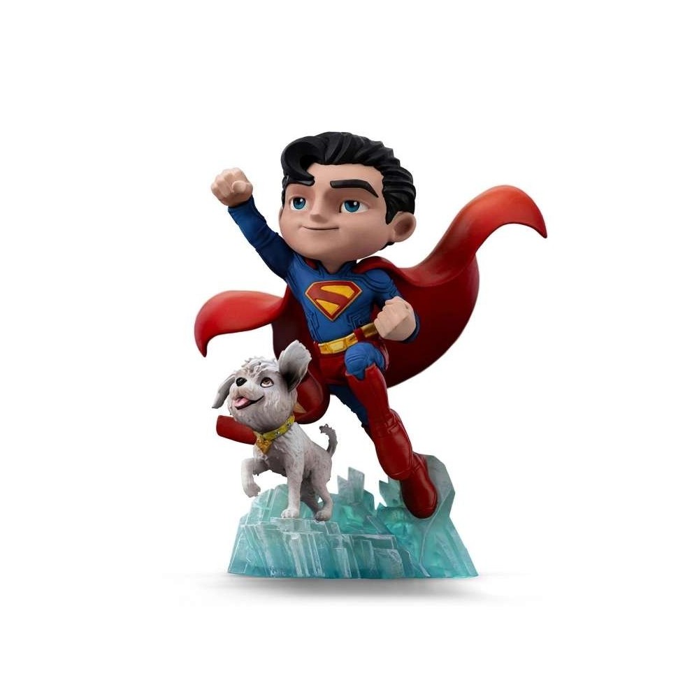 IRON STUDIOS SUPERMAN LEGACY SUPERMAN & KRYPTO MINICO FIGURE RESIN STATUE