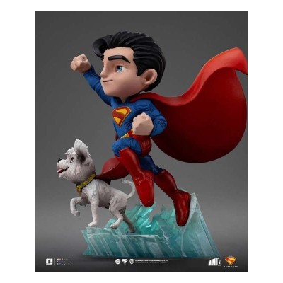 IRON STUDIOS SUPERMAN LEGACY SUPERMAN & KRYPTO MINICO FIGURE RESIN STATUE