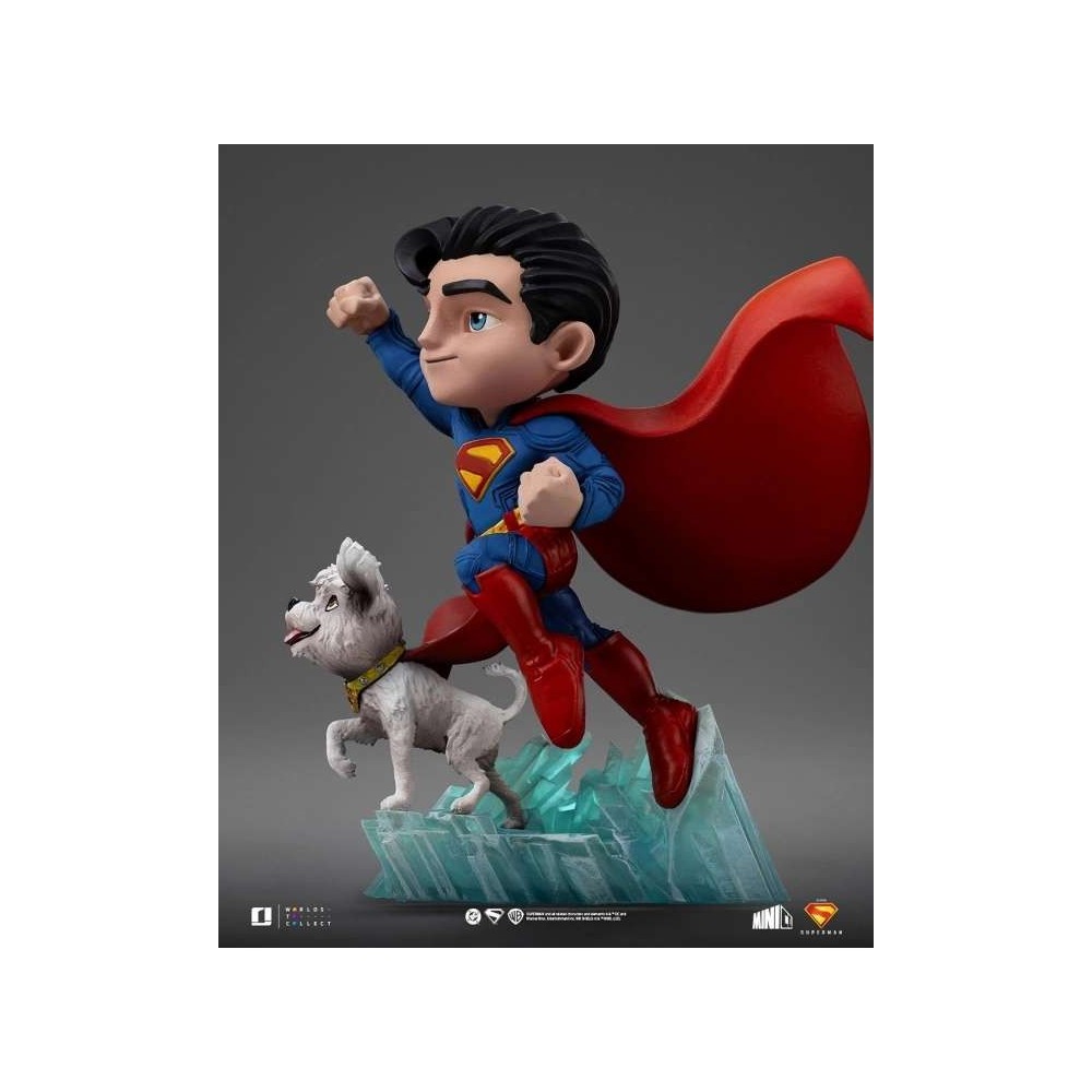 SUPERMAN LEGACY SUPERMAN & KRYPTO MINICO FIGURE STATUA IRON STUDIOS