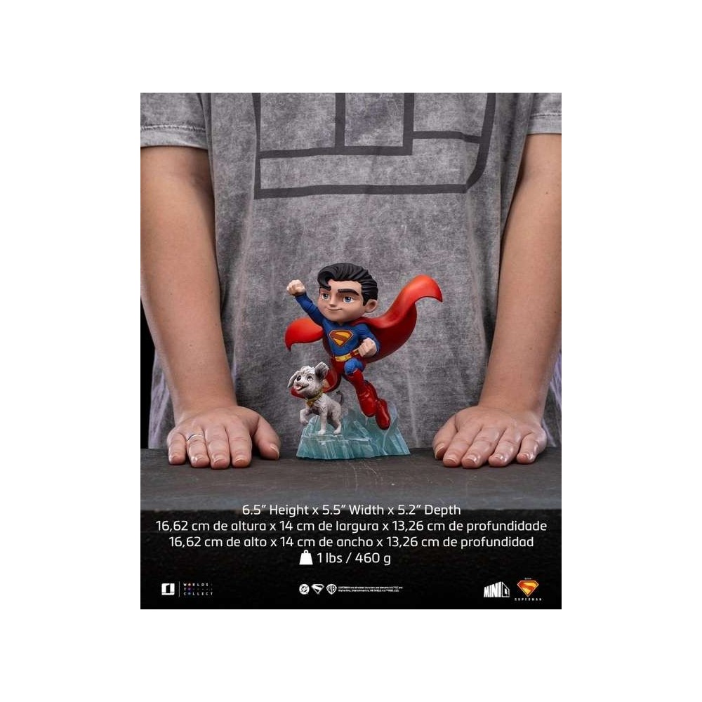 SUPERMAN LEGACY SUPERMAN & KRYPTO MINICO FIGURE STATUA IRON STUDIOS