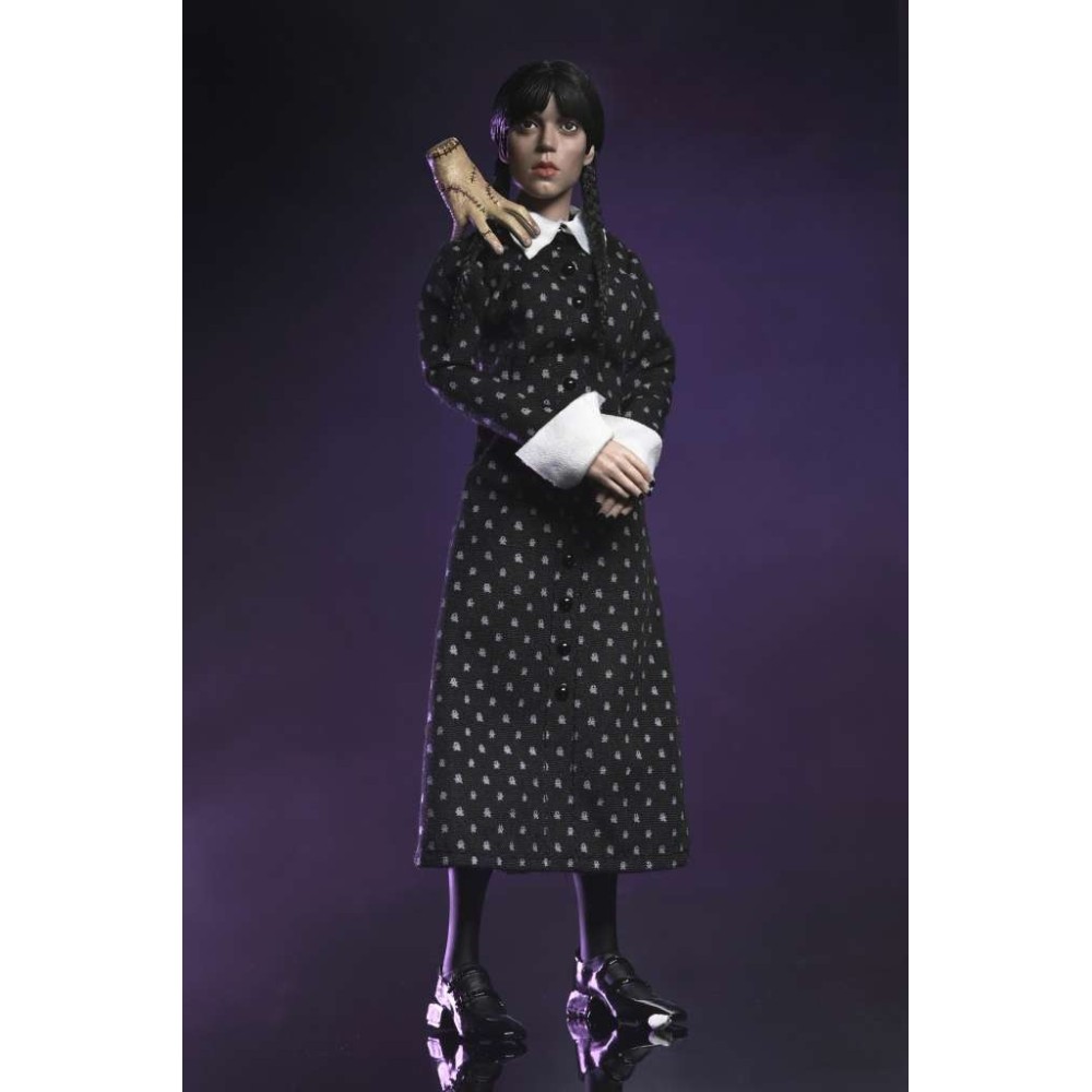 WEDNESDAY ADDAMS CLASSIC DRESS CLOTHED ACTION FIGURE NECA