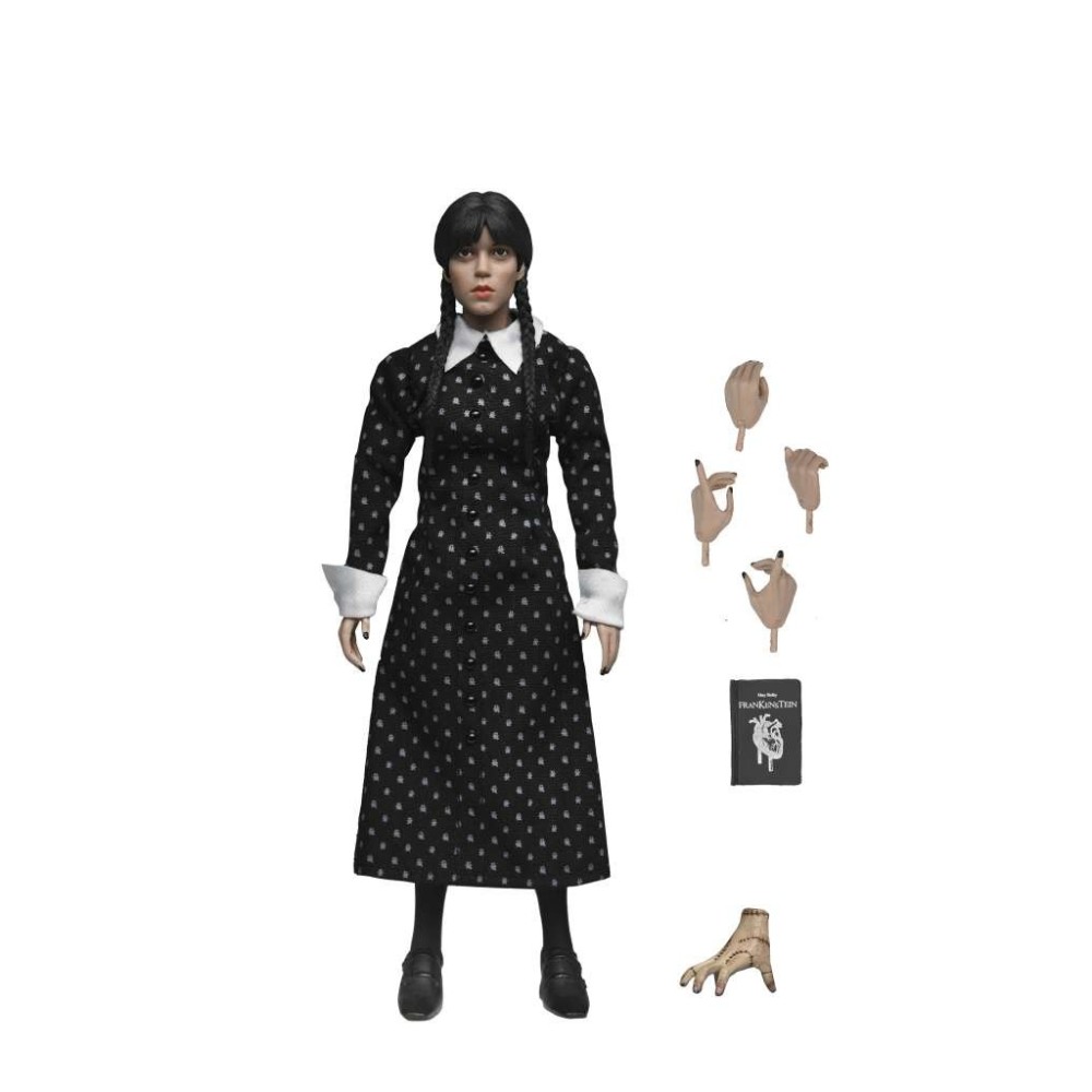 WEDNESDAY ADDAMS CLASSIC DRESS CLOTHED ACTION FIGURE NECA