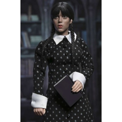 NECA WEDNESDAY ADDAMS CLASSIC DRESS CLOTHED PVC ACTION FIGURE